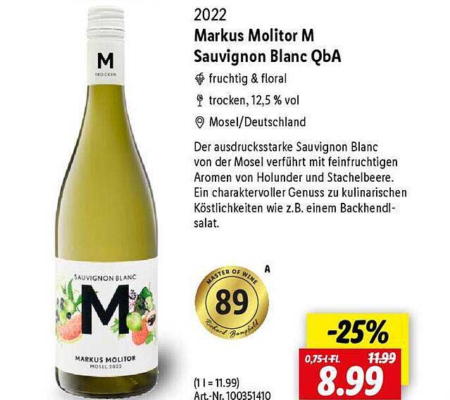 Markus Molitor M Sauvignon Blanc QbA