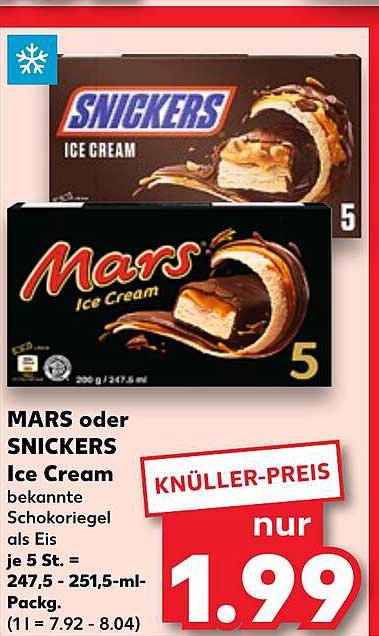 MARS oder SNICKERS Ice Cream