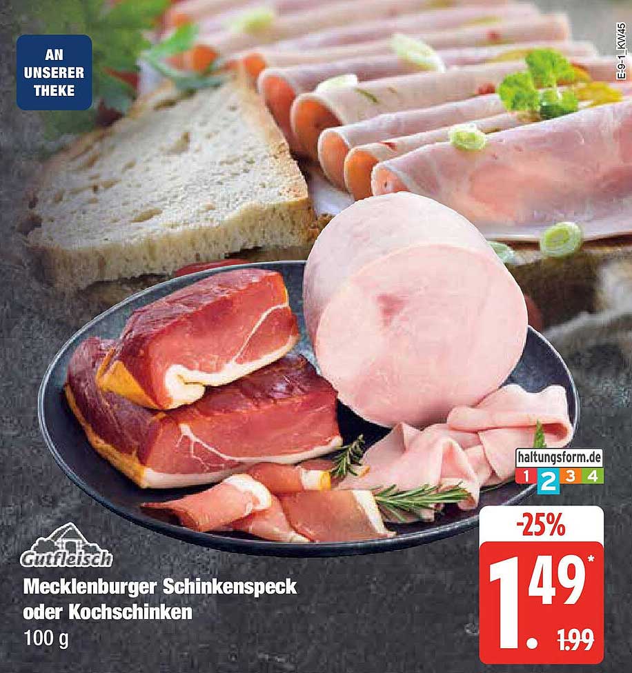 Mecklenburgburger Schinkenfleck oder Kochschinken