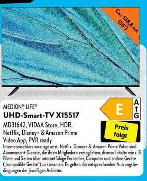 MEDION® LIFE® UHD-Smart-TV X15517