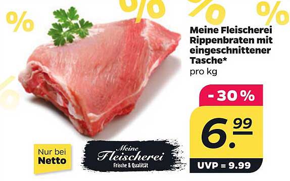 Meine Fleischerei Rippenbraten mit eingeschnittener Tasche*