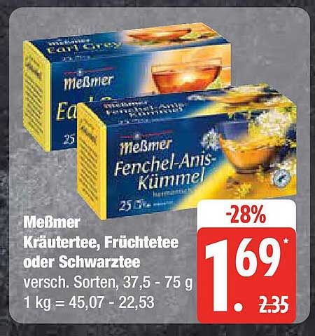 Meßmer Kräutertee, Früchtetee oder Schwarzertee