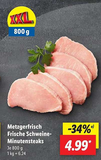 Metzgerfrisch Frische Schweine-Minutensteaks