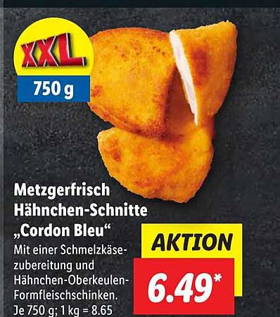 Metzgerfrisch Hähnchen-Schnitte „Cordon Bleu“