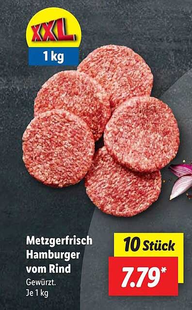 Metzgerfrisch Hamburger vom Rind