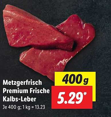 Metzgerfrisch Premium Frische Kalbs-Leber