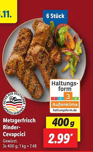 Metzgerfrisch Rinder-Cevapcici