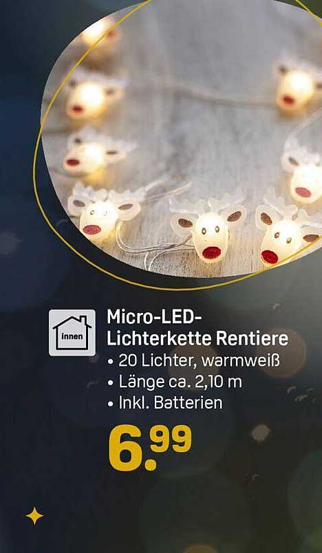 Micro-LED-Lichterkette Rentiere