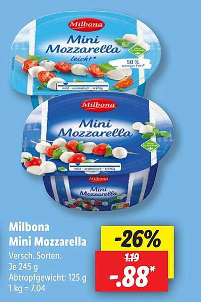 Milbona Mini Mozzarella