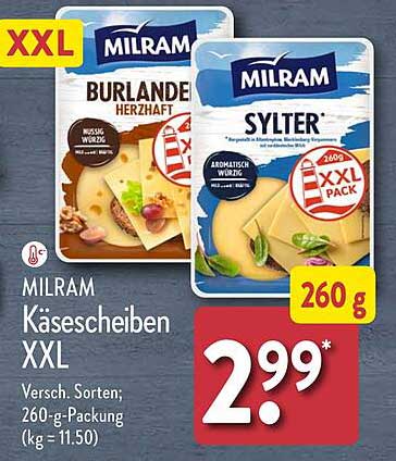 MILRAM Käse scheiben XXL