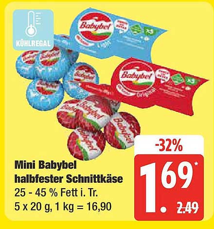 Mini Babybel halbfester Schnittkäse