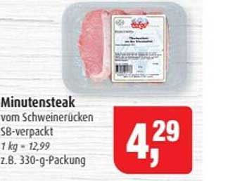 Minutensteak vom Schweinerücken SB-verpackt