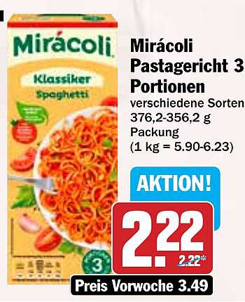 Mirácoli Pastagericht 3 Portionen