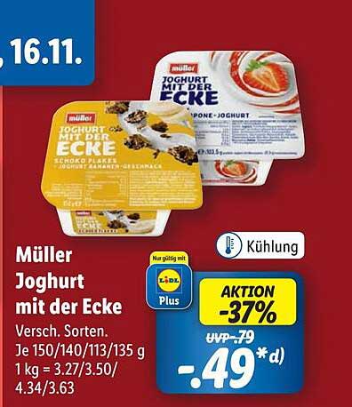 Müller Joghurt mit der Ecke