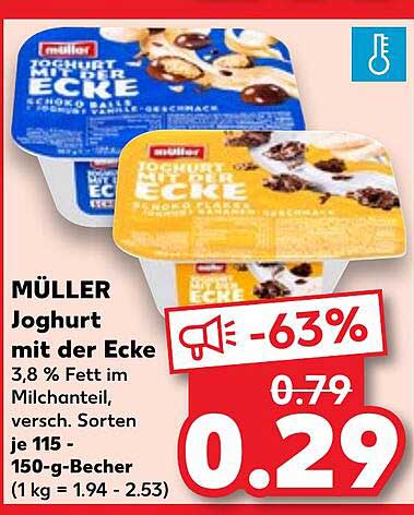 MÜLLER Joghurt mit der Ecke