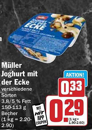 Müller Joghurt mit der Ecke