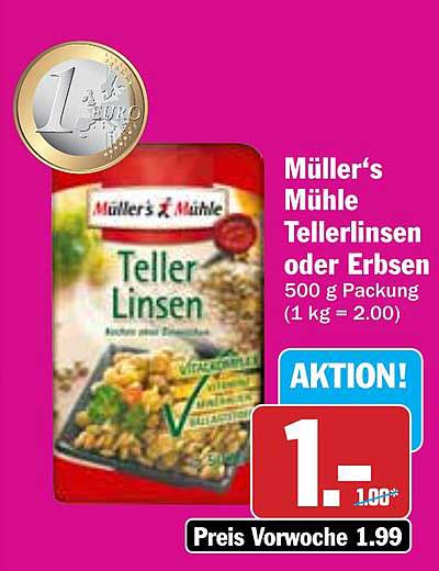 Müller‘s Mühle Tellerlinsen oder Erbsen