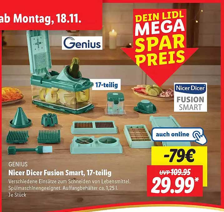 Nicer Dicer Fusion Smart, 17-teilig