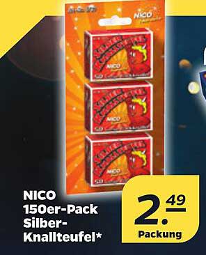 NICO 150er-Pack Silber-Knallteufel*