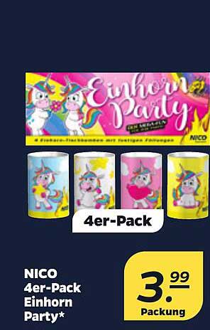 NICO 4er-Pack Einhorn Party*