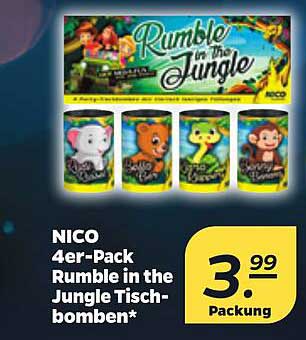 NICO 4er-Pack Rumble in the Jungle Tischbomben*