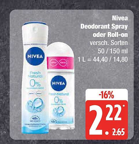 Nivea Deodorant Spray oder Roll-on