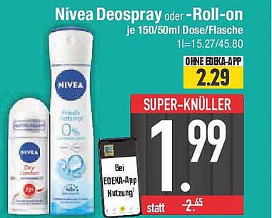 Nivea Deospray oder -Roll-on