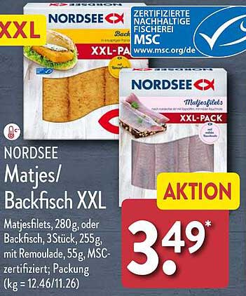 NORDSEE Matjes/Backfisch XXL