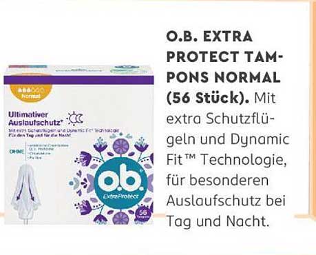 O.B. EXTRA PROTECT TAMPONS NORMAL (56 Stück)