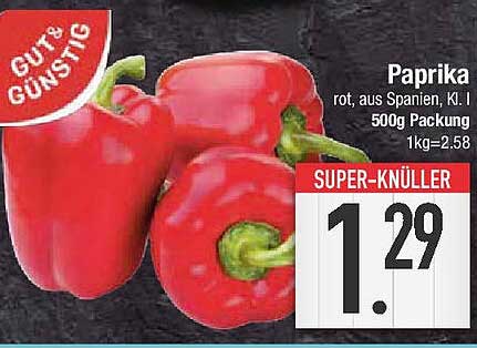 Paprika rot, aus Spanien, K. I.