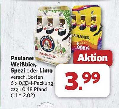 Paulaner Weißbier, Spezi oder Limo