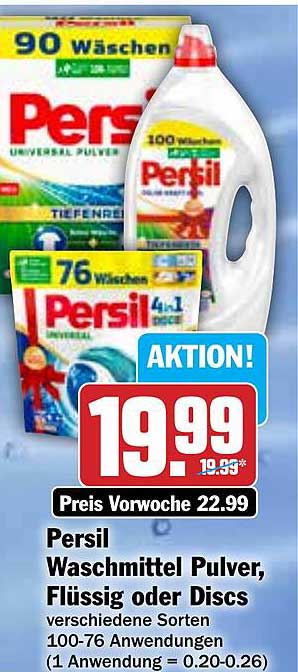 Persil Waschmittel Pulver, Flüssig oder Discs