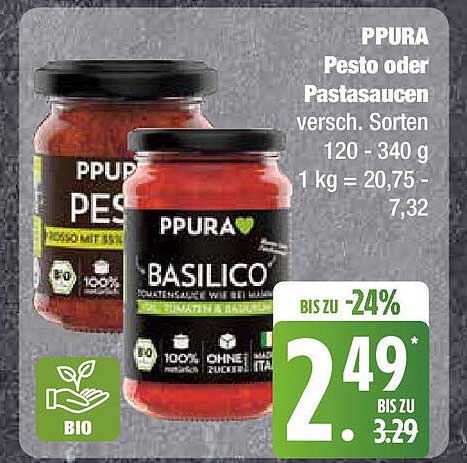 PPURA Pesto oder Pastasaucen