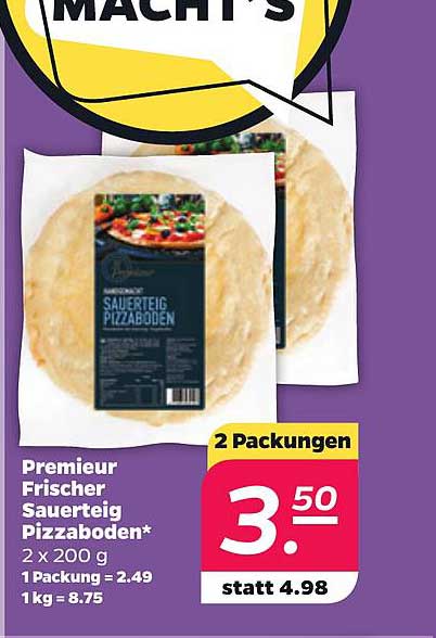 Premieur Frischer Sauerteig Pizzaboden