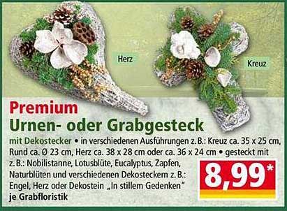 Premium Urnen- oder Grabgesteck