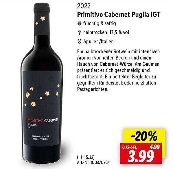 Primitivo Cabernet Puglia IGT