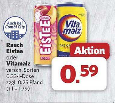 Rauch Eistee oder Vitamalz