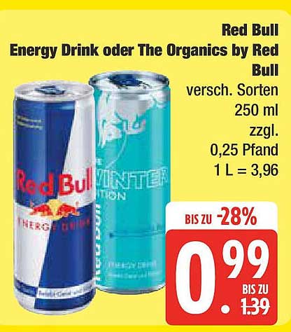 Red Bull Energy Drink oder The Organics by Red Bull