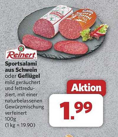 Reinert Sportsalami aus Schwein oder Geflügel