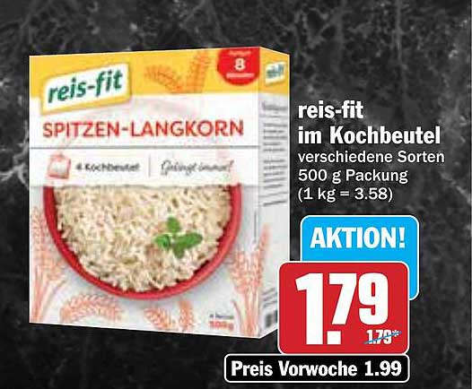 reis-fit SPITZEN-LANGKORN im Kochbeutel