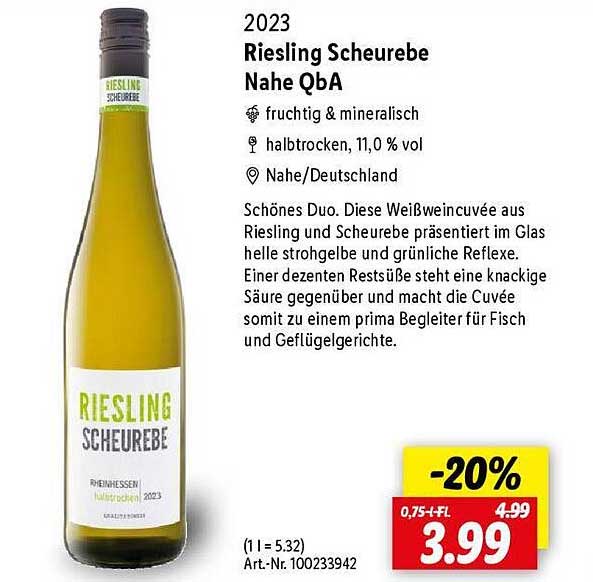 Riesling Scheurebe Nahe QbA