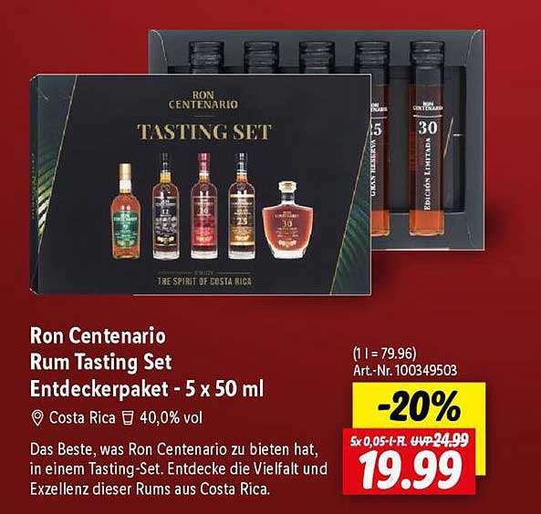 Ron Centenario Rum Tasting Set Entdeckerpaket