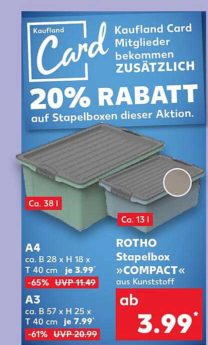 ROTHO Stapelbox »COMPACT« aus Kunststoff