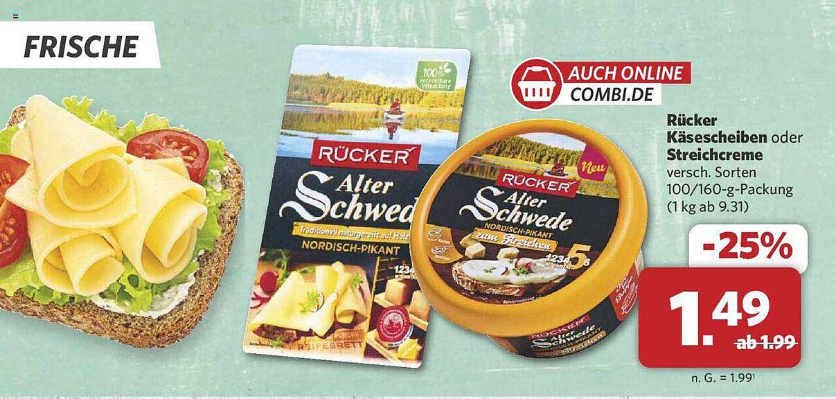 Rückér Käse scheiben oder Streichcreme