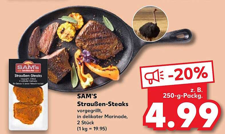 SAM'S Straußen-Steaks