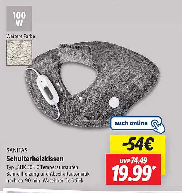 SANITAS Schulterheizkissen