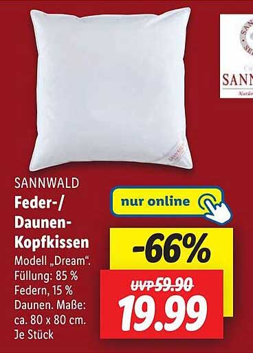 SANNWALD Feder-/Daunen-Kopfkissen