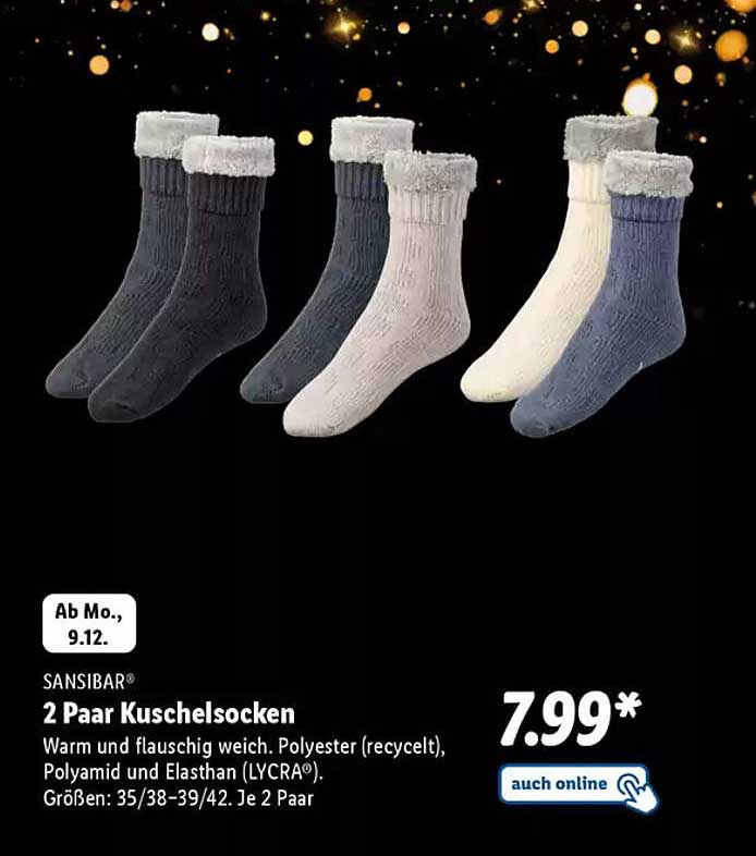 SANSIBAR® 2 Paar Kuschelsocken