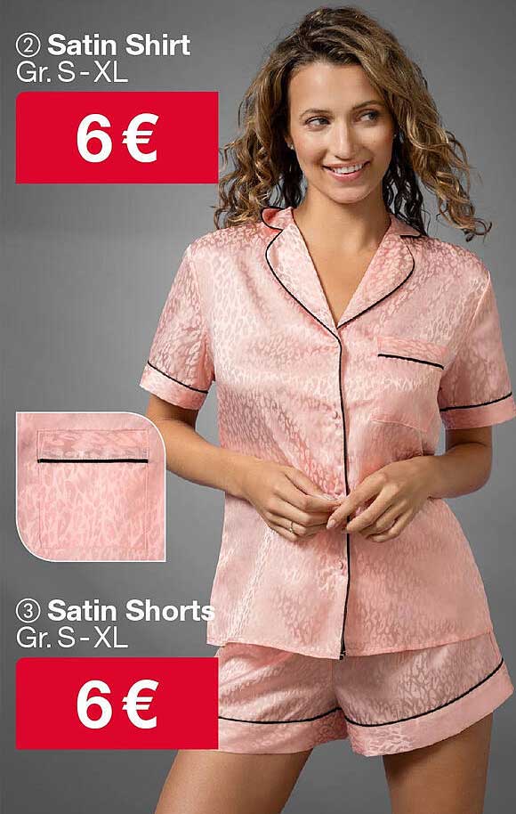 Satin Shirt  
Satin Shorts  