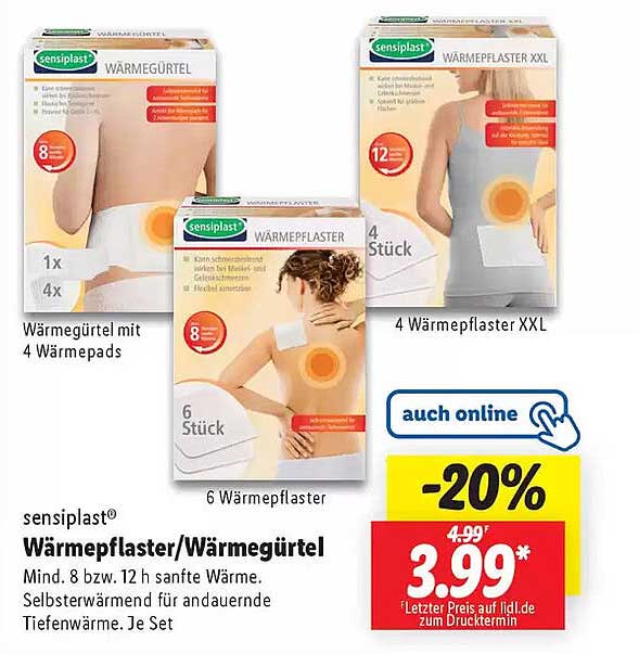 sensiplast® Wärmepflaster/Wärmewürtel